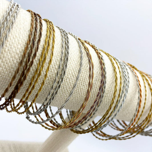 Guitar String Twisted Bangles