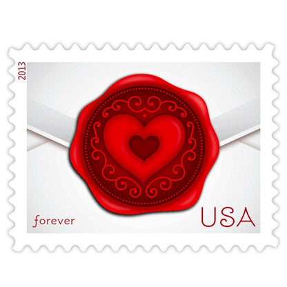 Postage Stamp Earrings - 2013 USA Sealed with Love