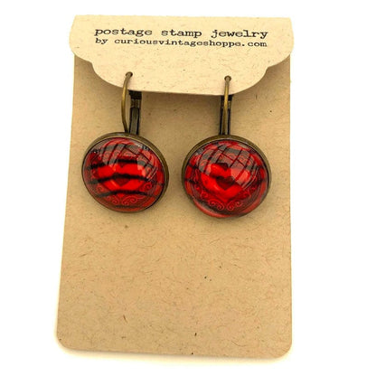 Postage Stamp Earrings - 2013 USA Sealed with Love