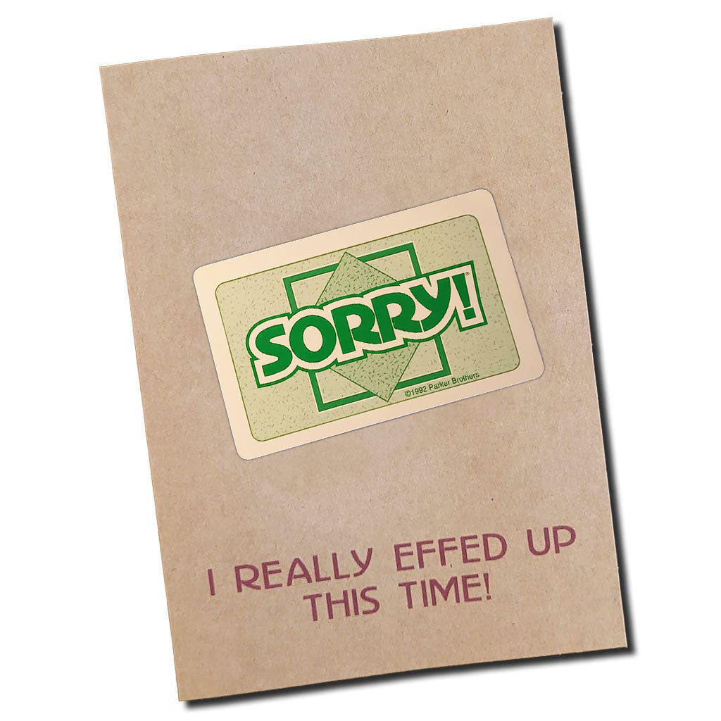 Game Card Greeting Cards - Sorry