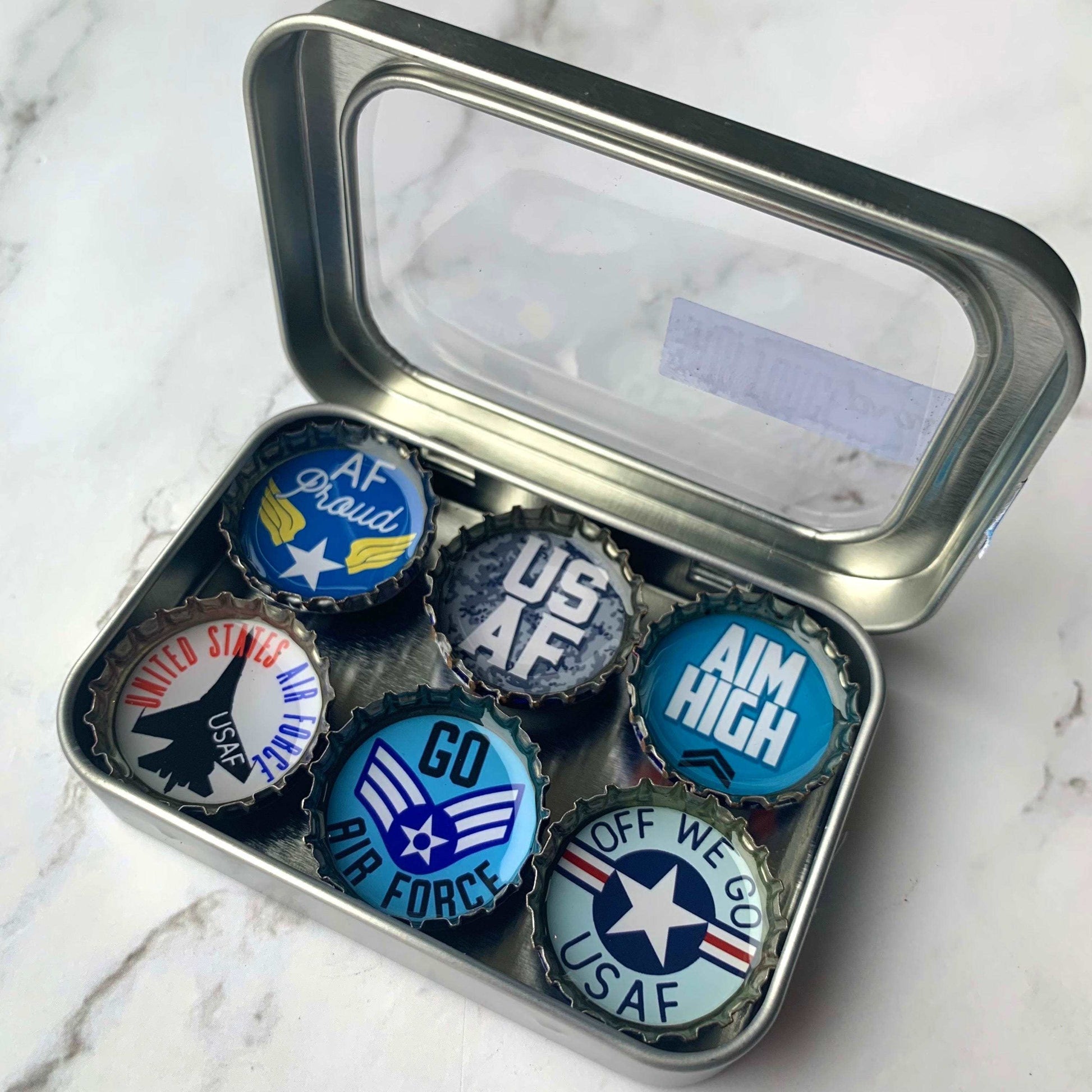 Bottle Cap Magnets - Air Force