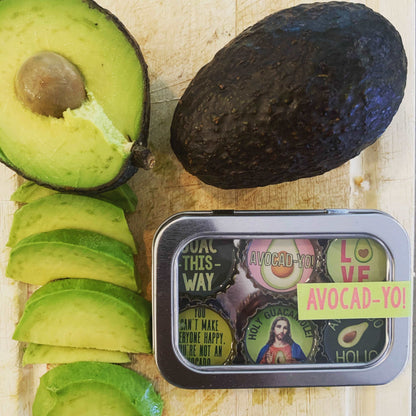 Bottle Cap Magnets - Avocado