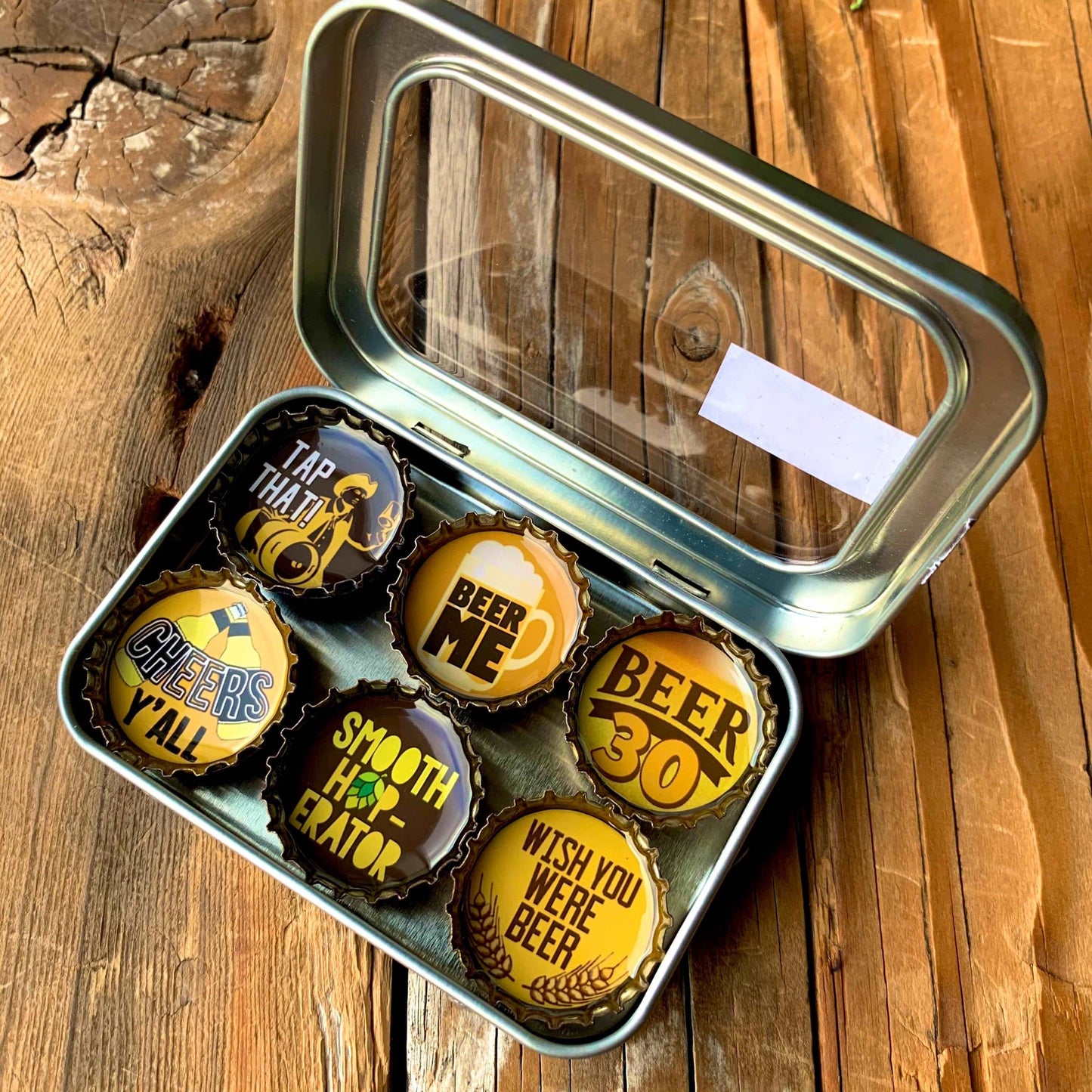 Bottle Cap Magnets - Beer