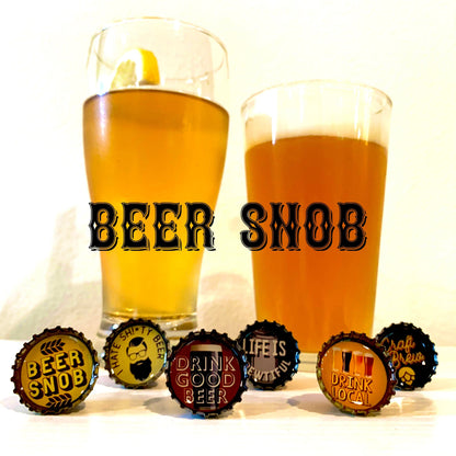 Bottle Cap Magnets - Beer Snob