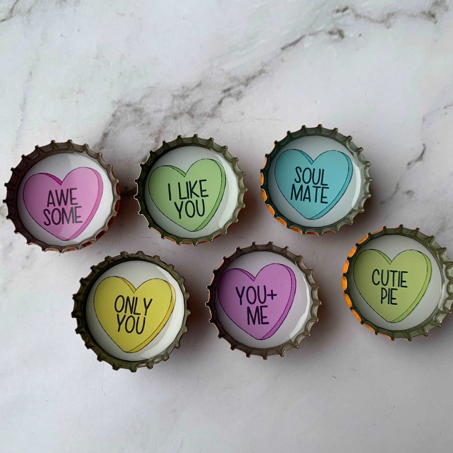 Bottle Cap Magnets - Be Mine?