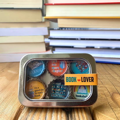 Bottle Cap Magnets - Book Lover