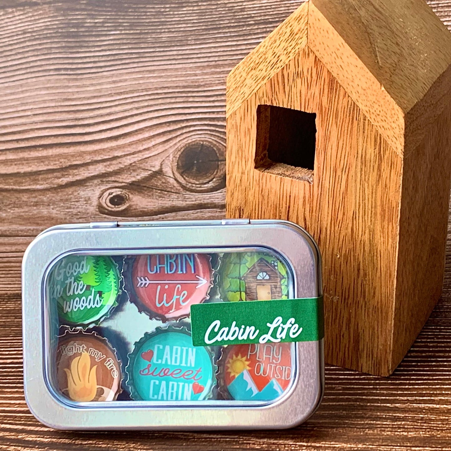 Bottle Cap Magnets - Cabin Life