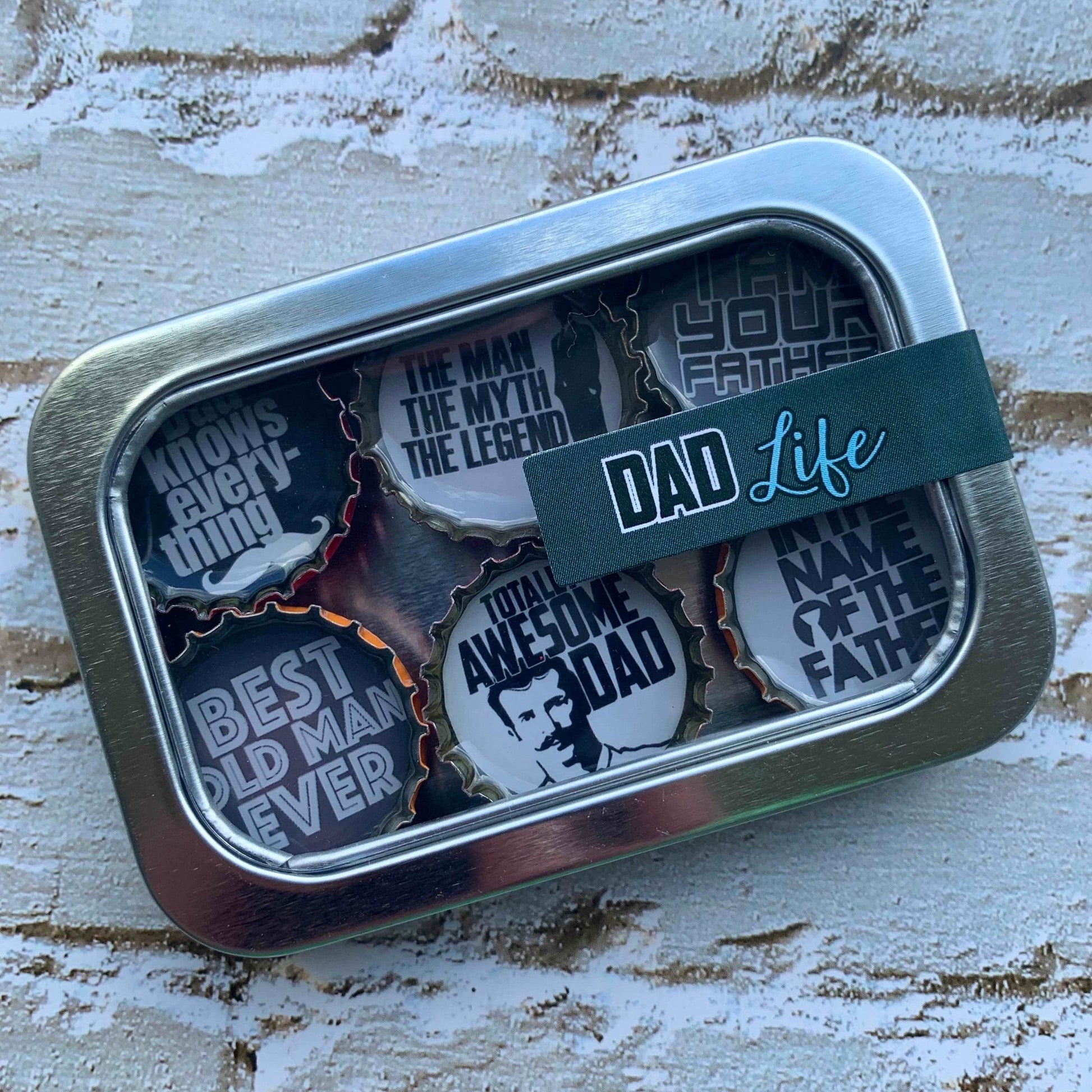 Bottle Cap Magnets - Dad Life