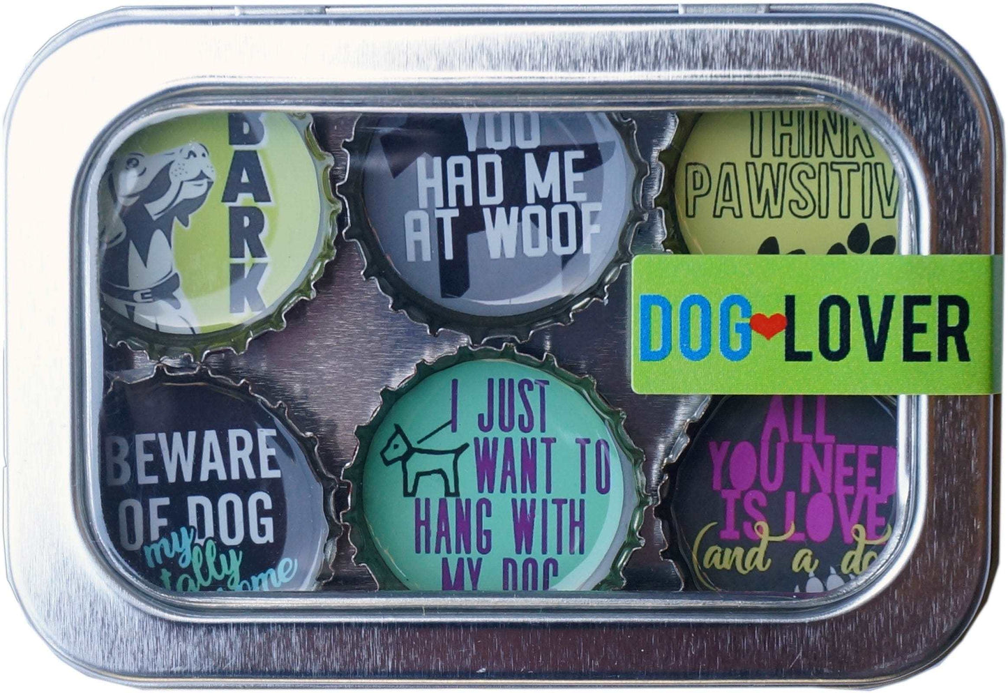 Bottle Cap Magnets - Dog Lover