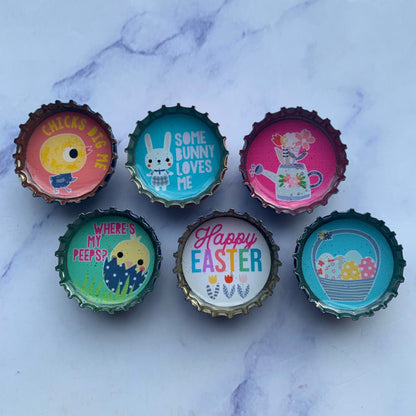 Bottle Cap Magnets - Easter