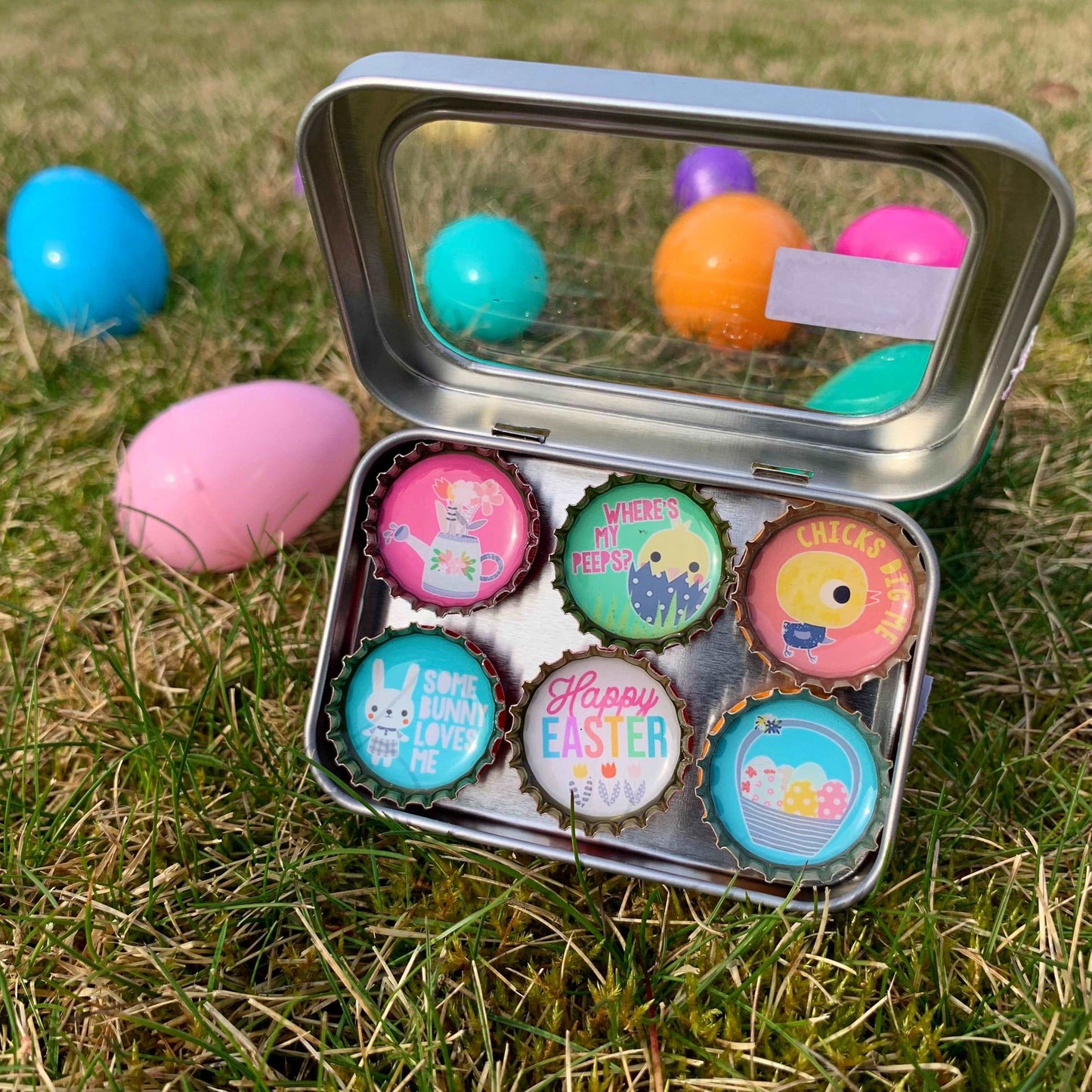 Bottle Cap Magnets - Easter