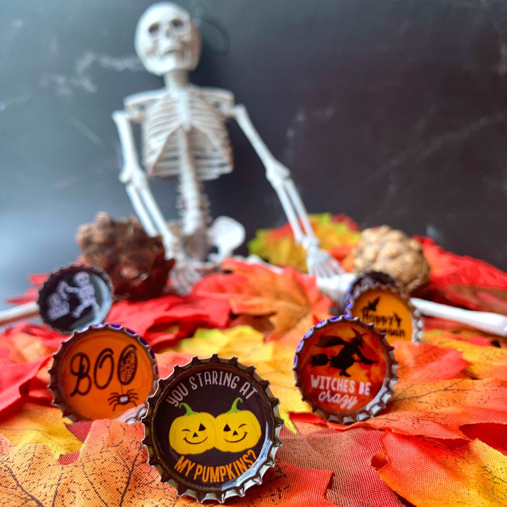 Bottle Cap Magnets - Halloween