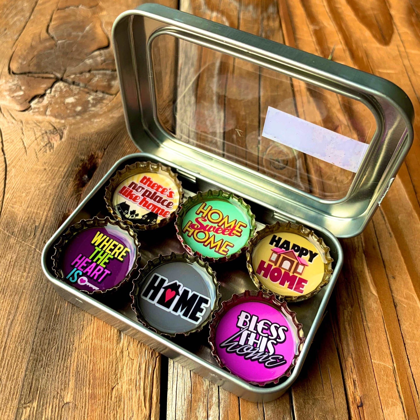 Bottle Cap Magnets - Home Sweet Home