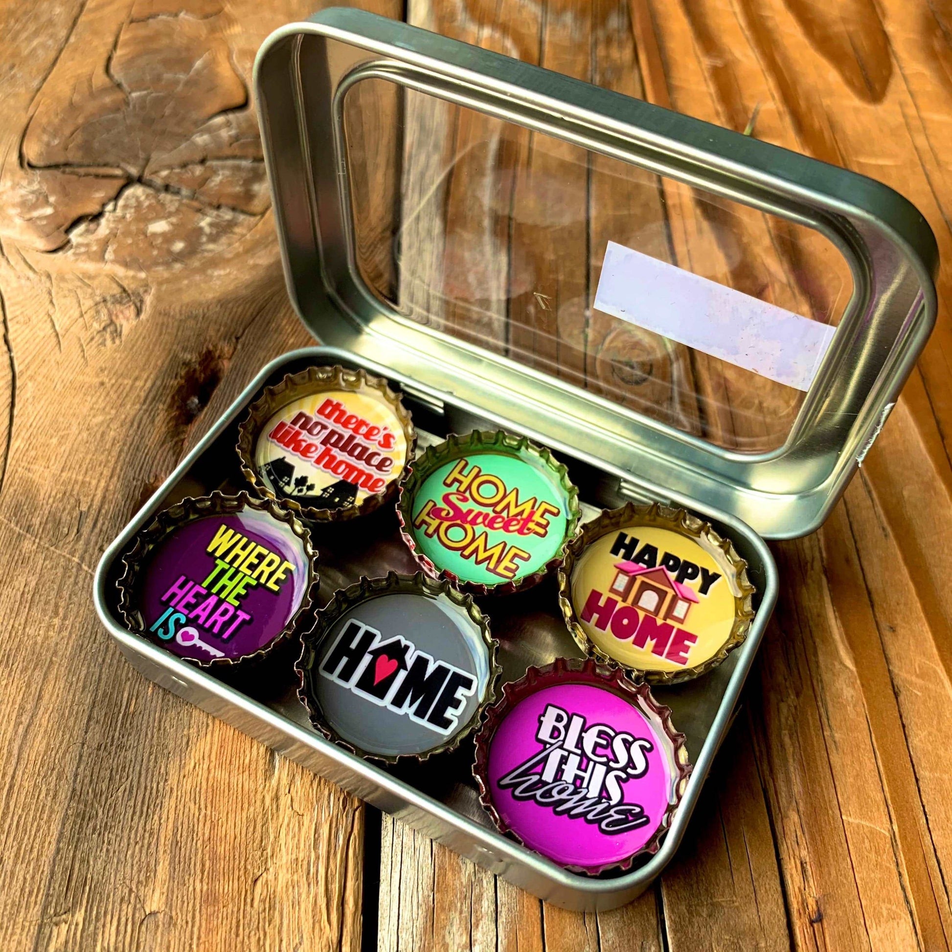 Bottle Cap Magnets - Home Sweet Home