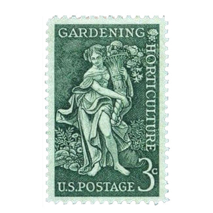 Postage Stamp Necklace - 1958 USA Gardening and Horticulture