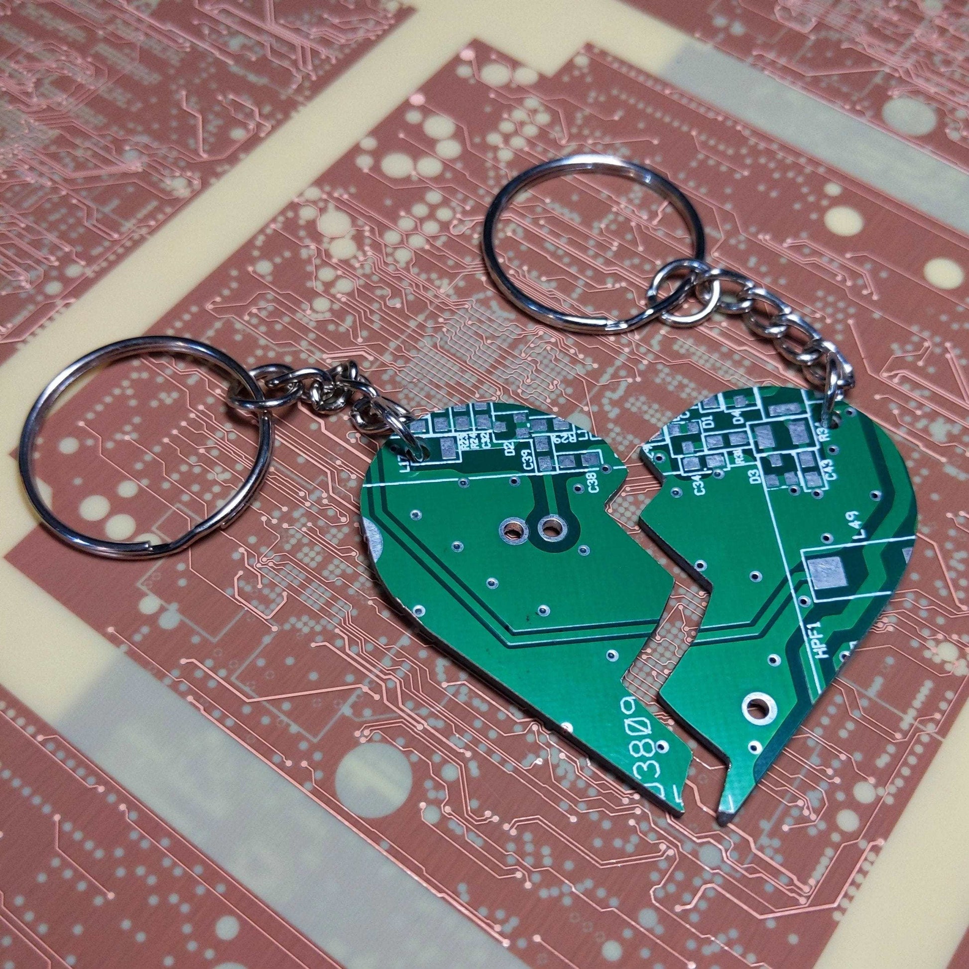 Circuit Board Keychains - BFF Set