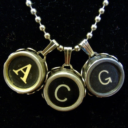 Typewriter Key Necklace - MULTIPLE LETTERS