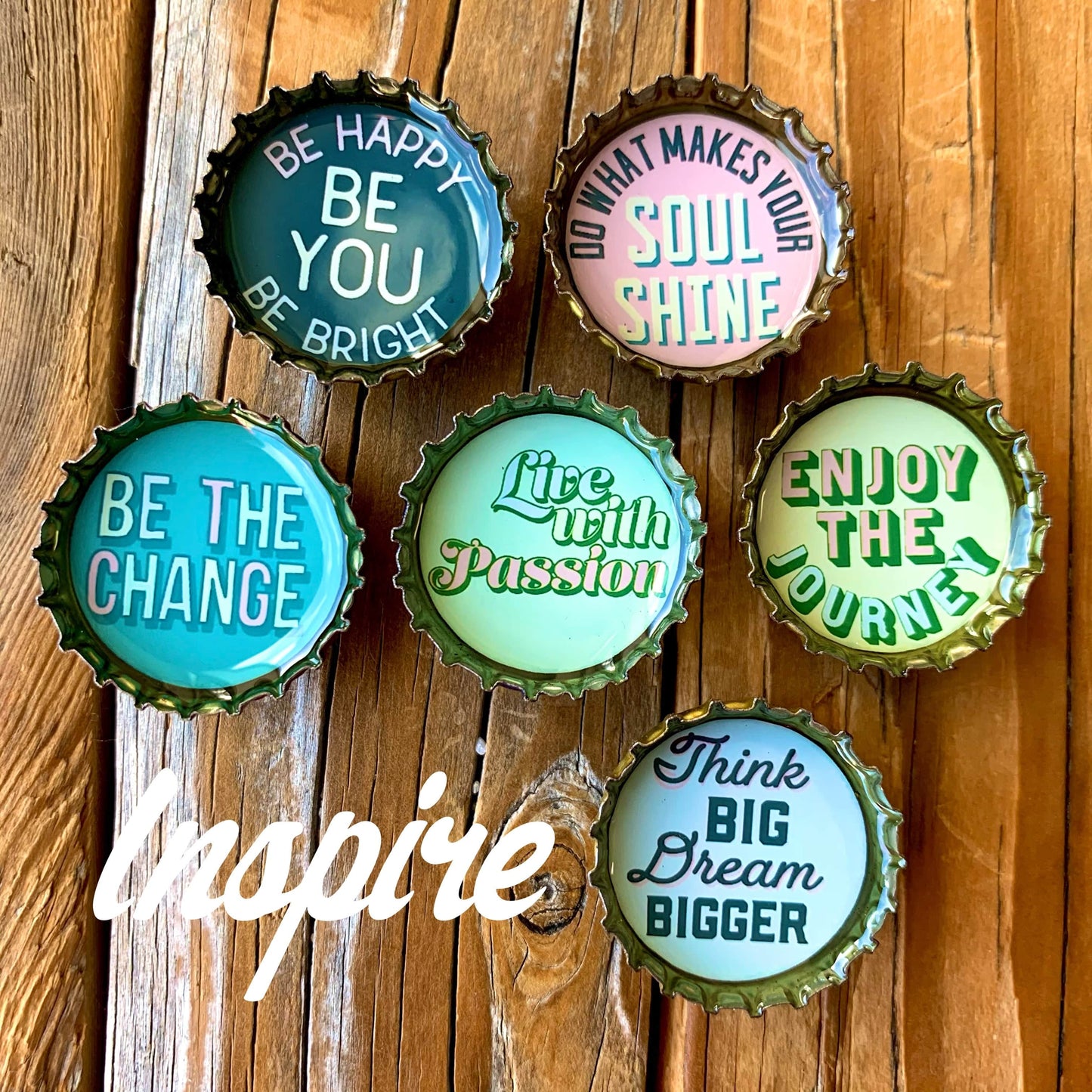 Bottle Cap Magnets - Inspire