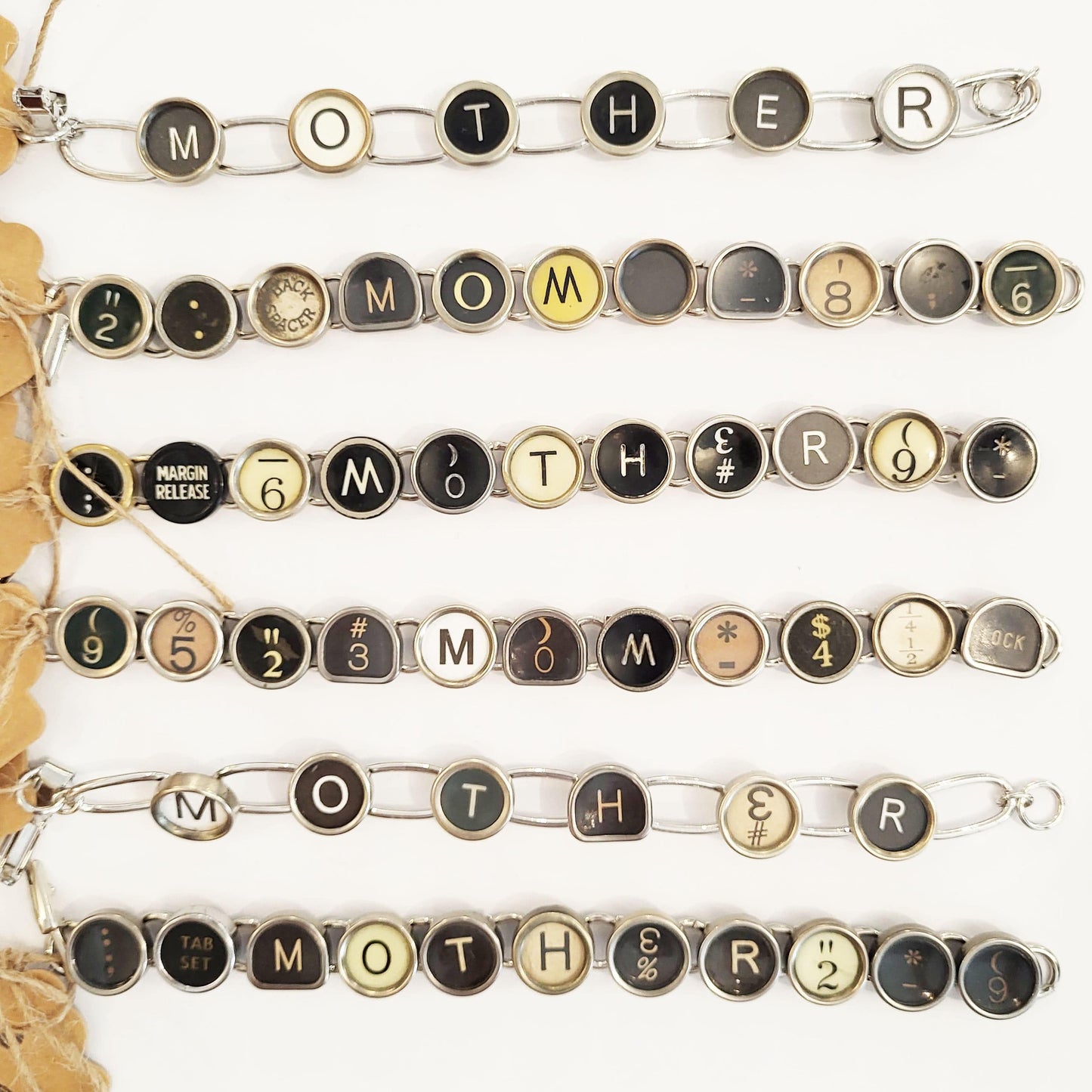 Typewriter Key Bracelet - MOTHER'S DAY