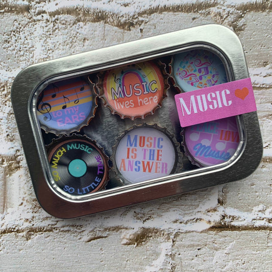 Bottle Cap Magnets - Music