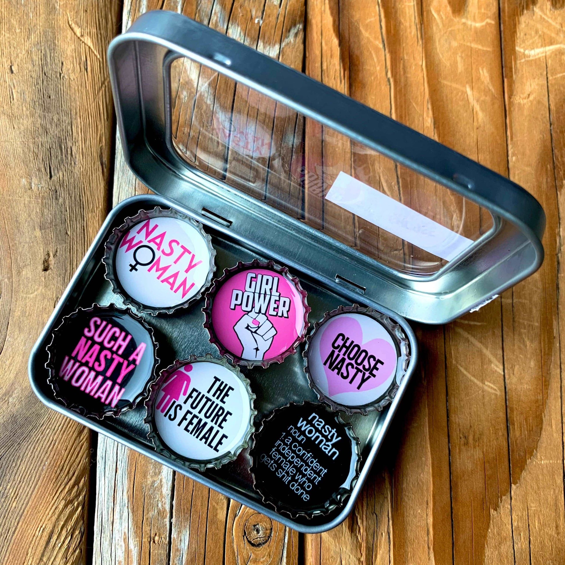 Bottle Cap Magnets - Nasty Woman