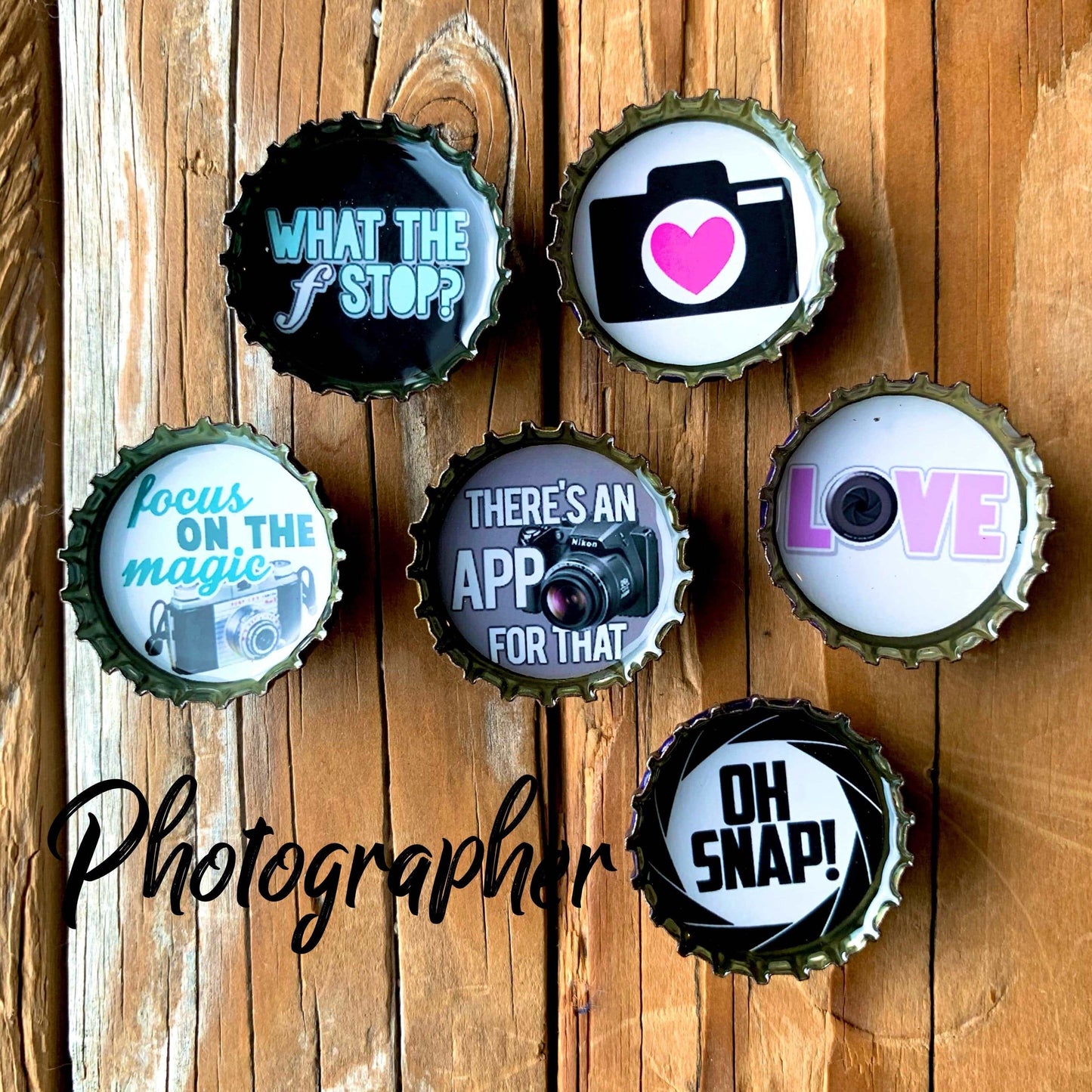 Bottle Cap Magnets - Photography