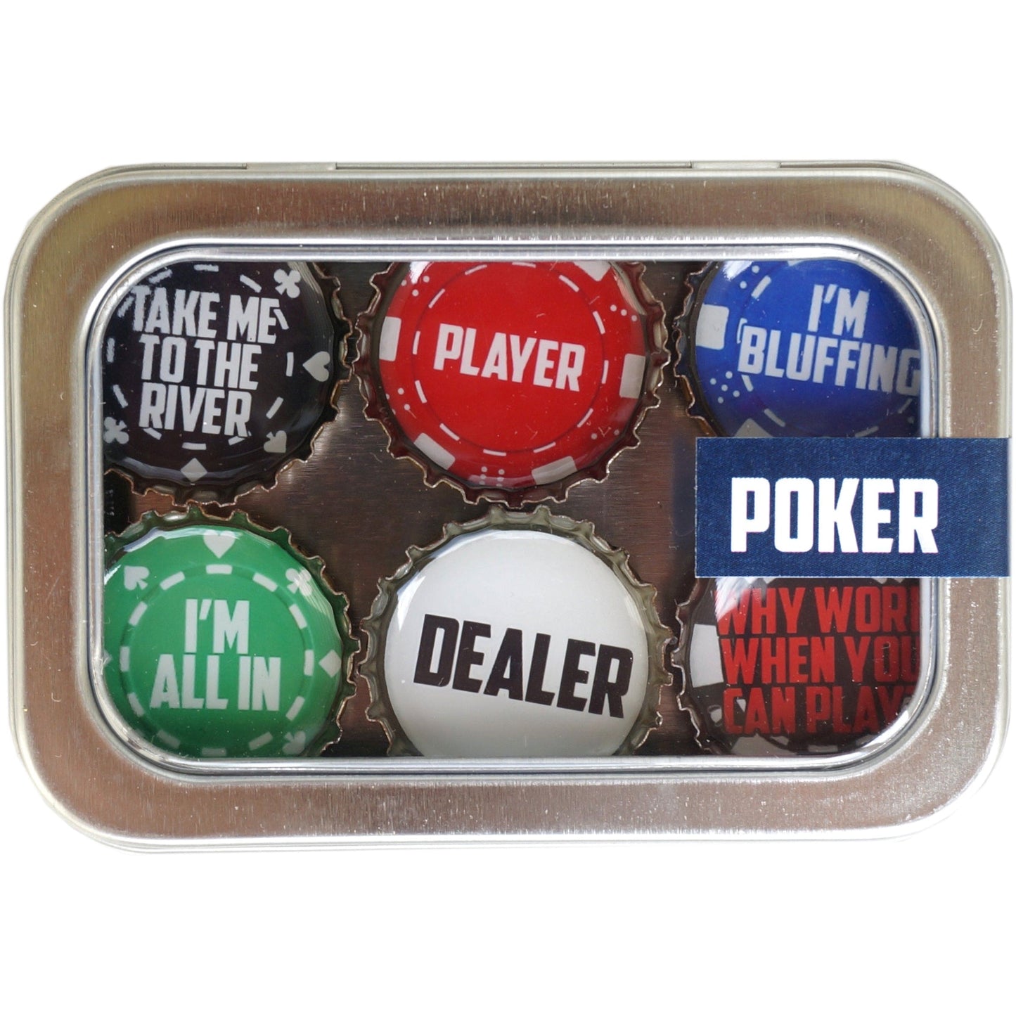 Bottle Cap Magnets - Poker