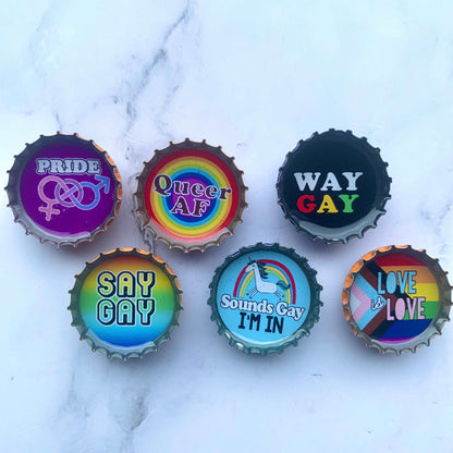 Bottle Cap Magnets - Pride