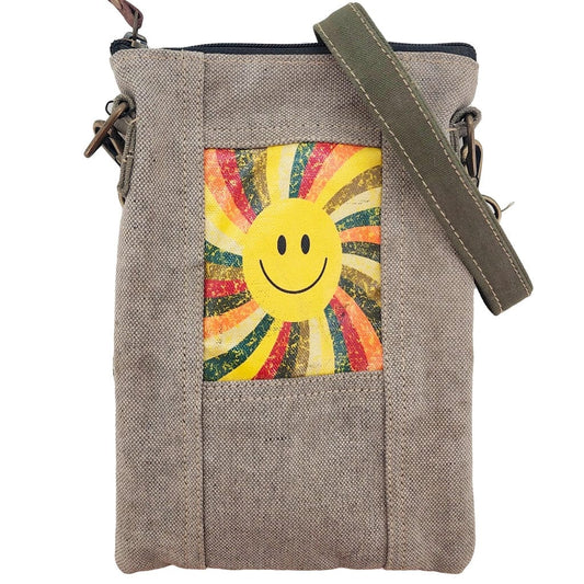 Military Tent Small Crossbody Bag - Groovy Smile