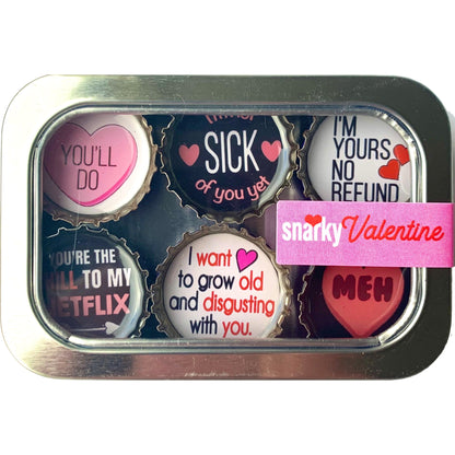 Bottle Cap Magnets - Snarky Valentine