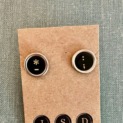 Typewriter Key Post Earrings