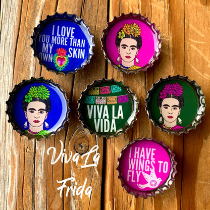 Bottle Cap Magnets - Viva La Frida