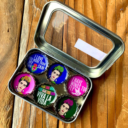 Bottle Cap Magnets - Viva La Frida