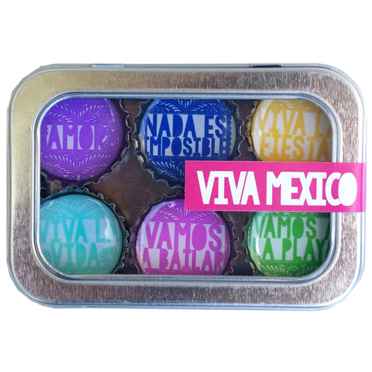 Bottle Cap Magnets - Viva Mexico