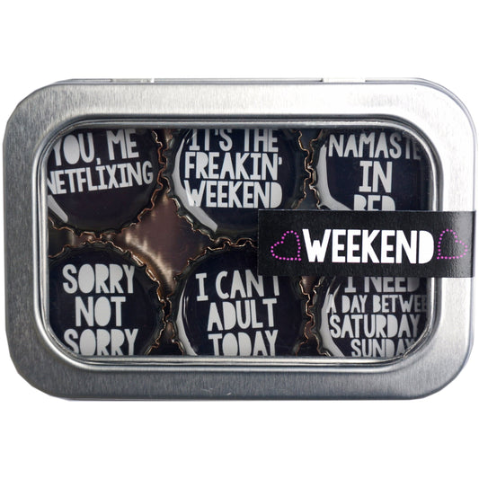 Bottle Cap Magnets - Weekend